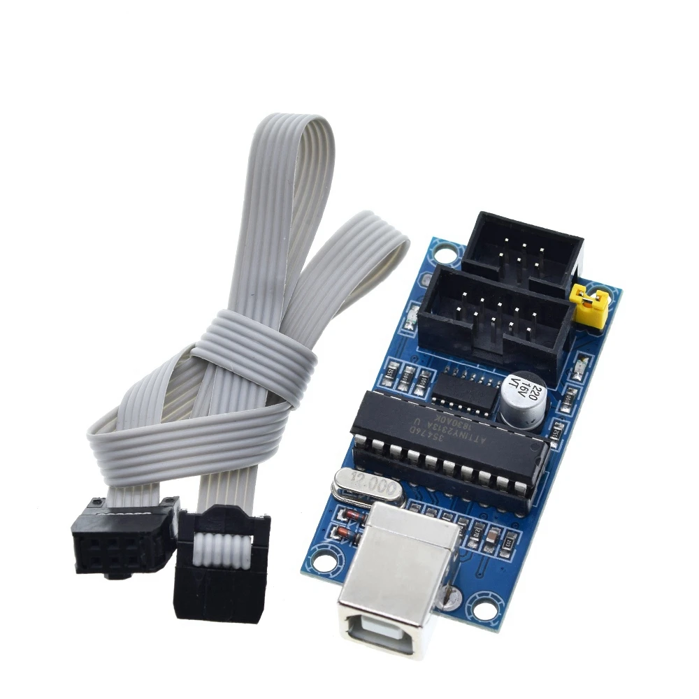 1/3/5Set USBTiny USBtinyISP AVR ISP Programmer Bootloader For Arduino Meag2560 UNO R3 With 6pin Programming Cable