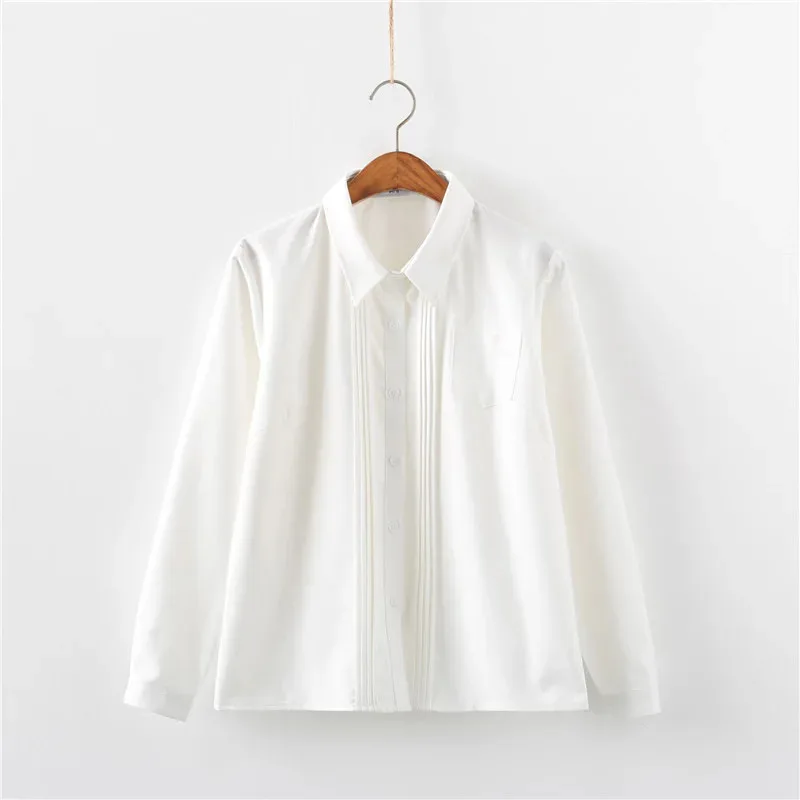 بلوزة طويلة الأكمام كاجوال للمدرسة قميص أبيض للطلاب JK موحدة نمط جامعة جزيرة الأحلام؛ 5'b، 8.v؛ #1