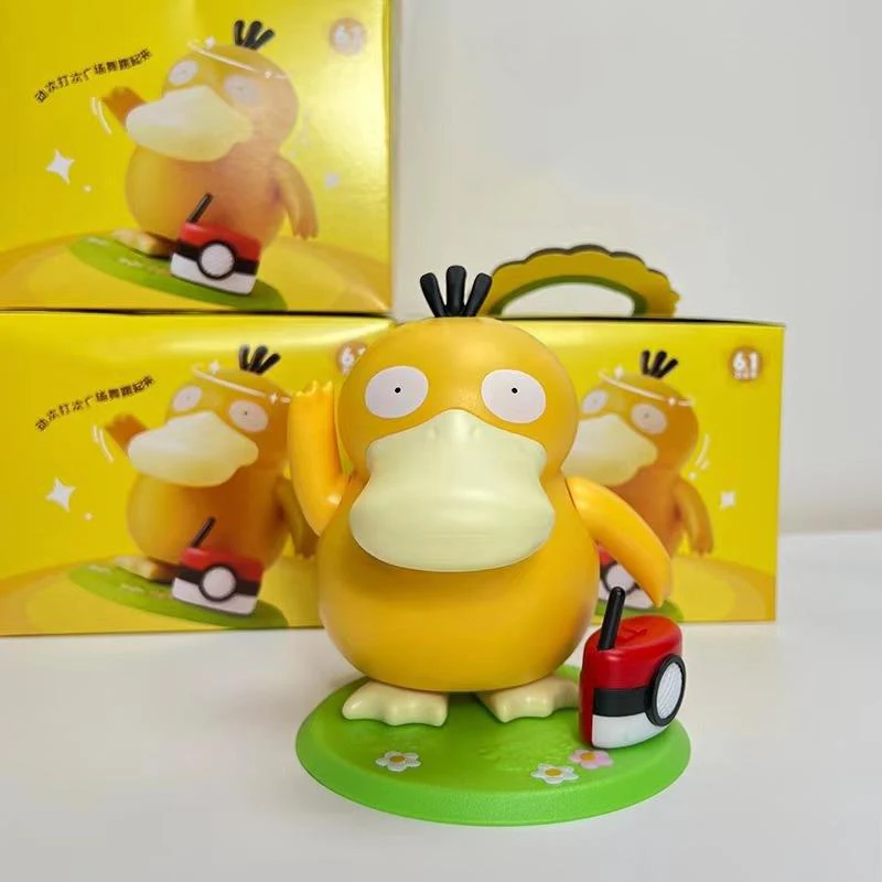 Boneco Dançante e Sonoro do Psyduck Pokémon, Figuras de Ação de Anime, Caixa de Música Portátil para Crianças, Brinquedo para Presente