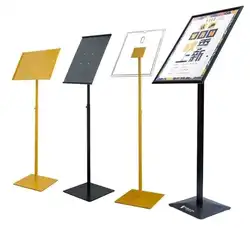 Metal Menu Board Stand Led Poster Display Stand A3 A4 Floor Advertising Picture Sign Stand