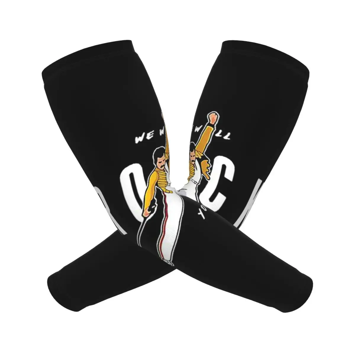 

We Will Rock You Фредди Меркурий Рукава Мужчины Женщины Защита от солнца и ультрафиолета Татуировки Прикрытие Спорт Охлаждение Велоспорт