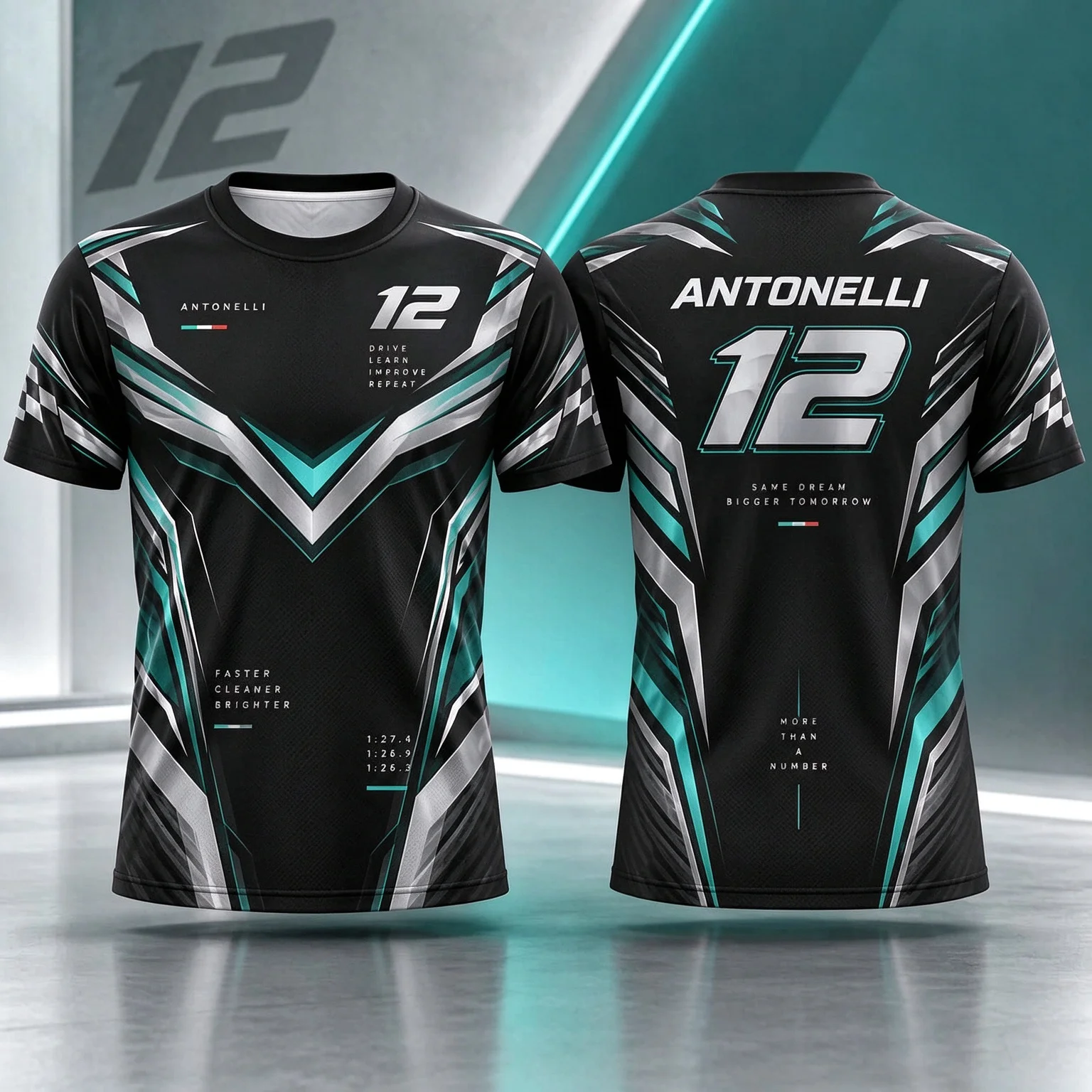 2026 New Antonelli 12 Summer Racing Style Pattern T-shirt Casual Street Style Racing Fan T-shirt Trendy Cool Family Outfit