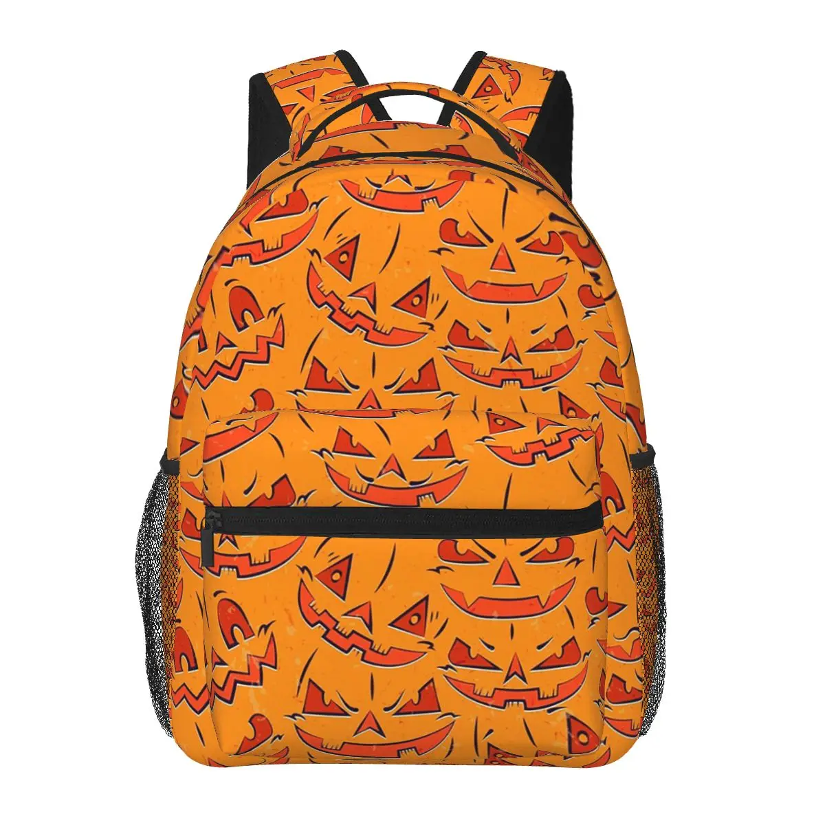 

Halloween Pumpkin Smile Pattern Student Backpack School Bag Hiking Travel Daypack for Boys Girls Fashion Bookbag Shoulder Bags