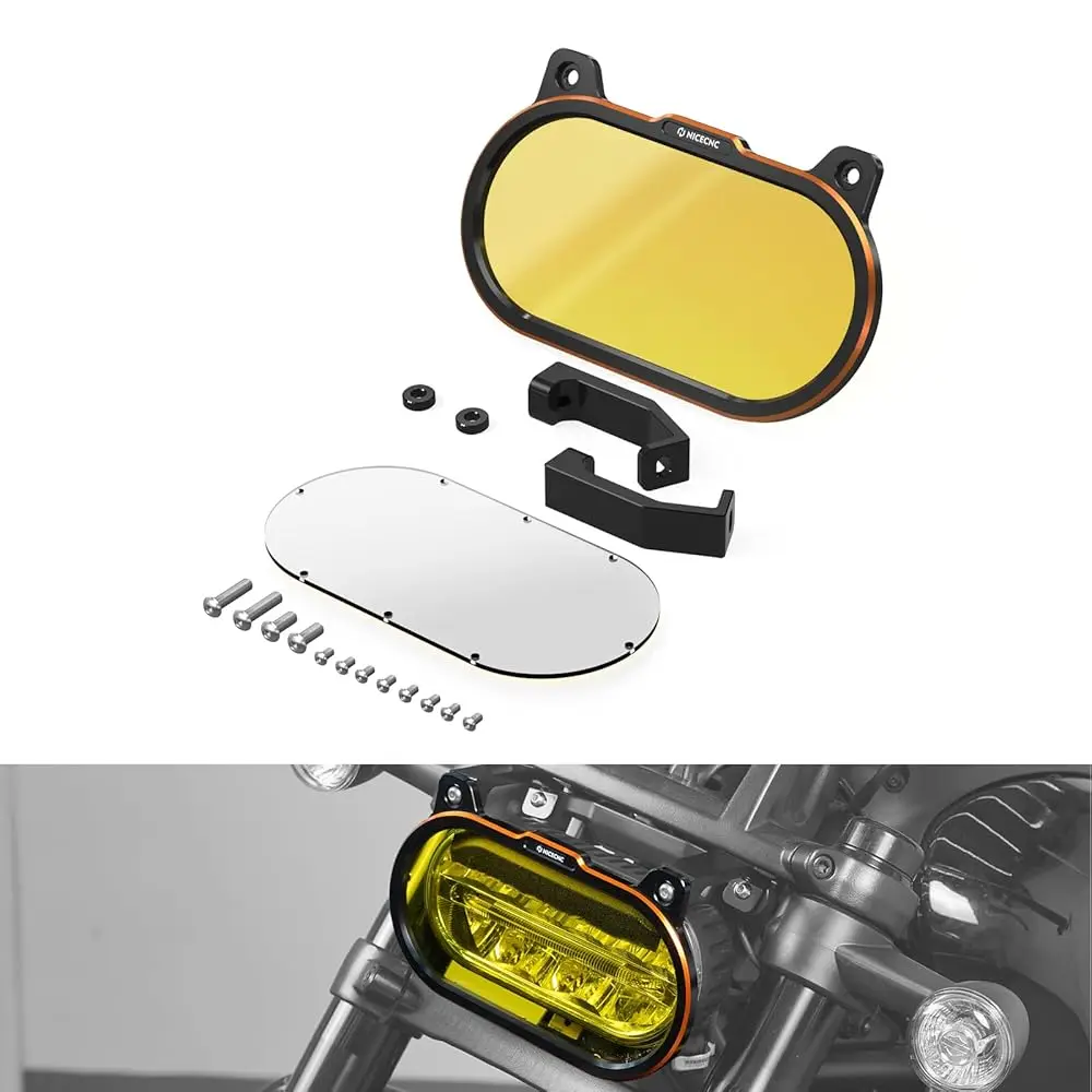 

Ailexpress Recommendation - Orange Headlamp Grill Protector Grille Cover Compatible with Harley Sportster S RH1250S 2021-2024, R