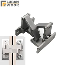 Stone door hinge Fire hydrant heavy-duty invisible door concealed door stainless steel folding hinge fire box