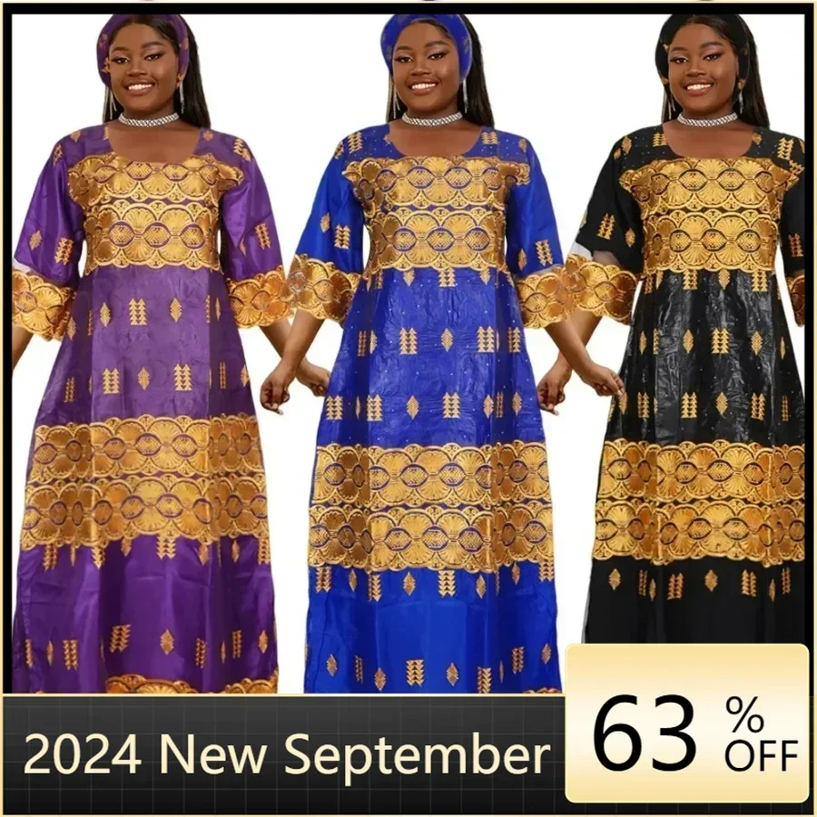 

Customized Plus Size African Dresses for Women Autumn Fashion African 3/4 Sleeve Party Evening Maxi Gowns Dashiki African Clothe