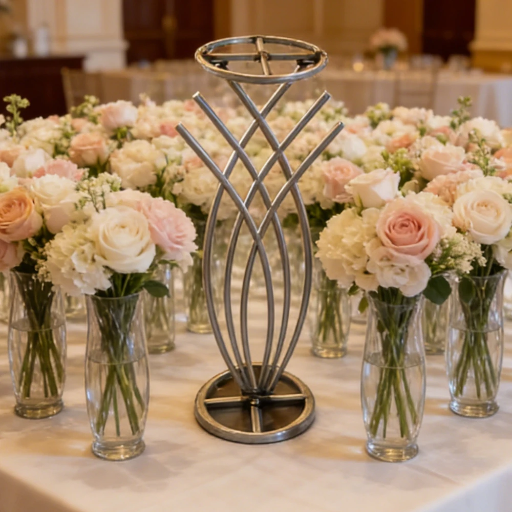 60-120cm 10pcs  Wholesale Modern gold/Silver Candelabra Holders Wedding Decoration Centerpieces Candle Jars China for Valentine'