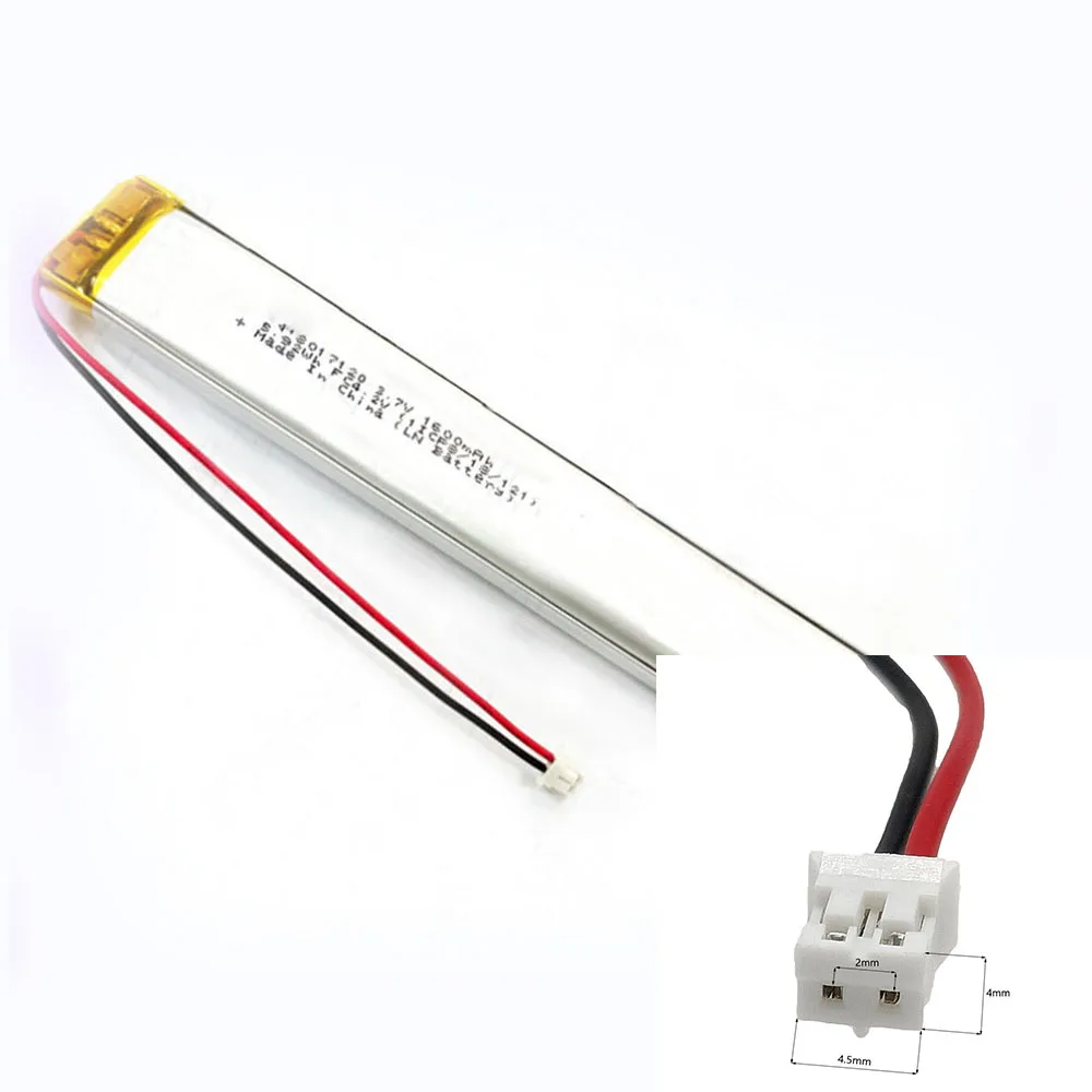 Rechargeable 3.7V 1600Mah 8017120 Lithium Polymer Ion Battery For CHARGING TREASURE POWER DVD TABLET SMART WATCH MP4 LAPTOP GPS