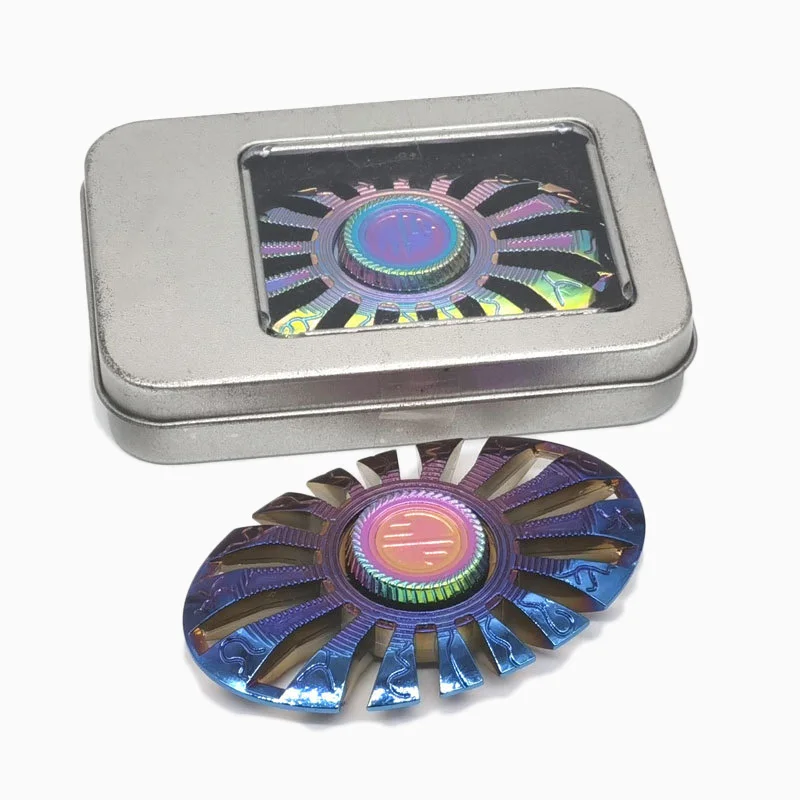 Kreatywny EDC latająca ryba Gyro palec palec Gyro metalowe kolorowe zabawki dekompresyjne Fidget Spinner zabawki biurowe prezenty
