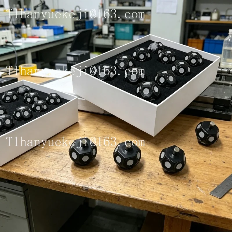 3D scanner polyhedral marker ball magnetic hexagonal sphere highly reflective landmark point positioning