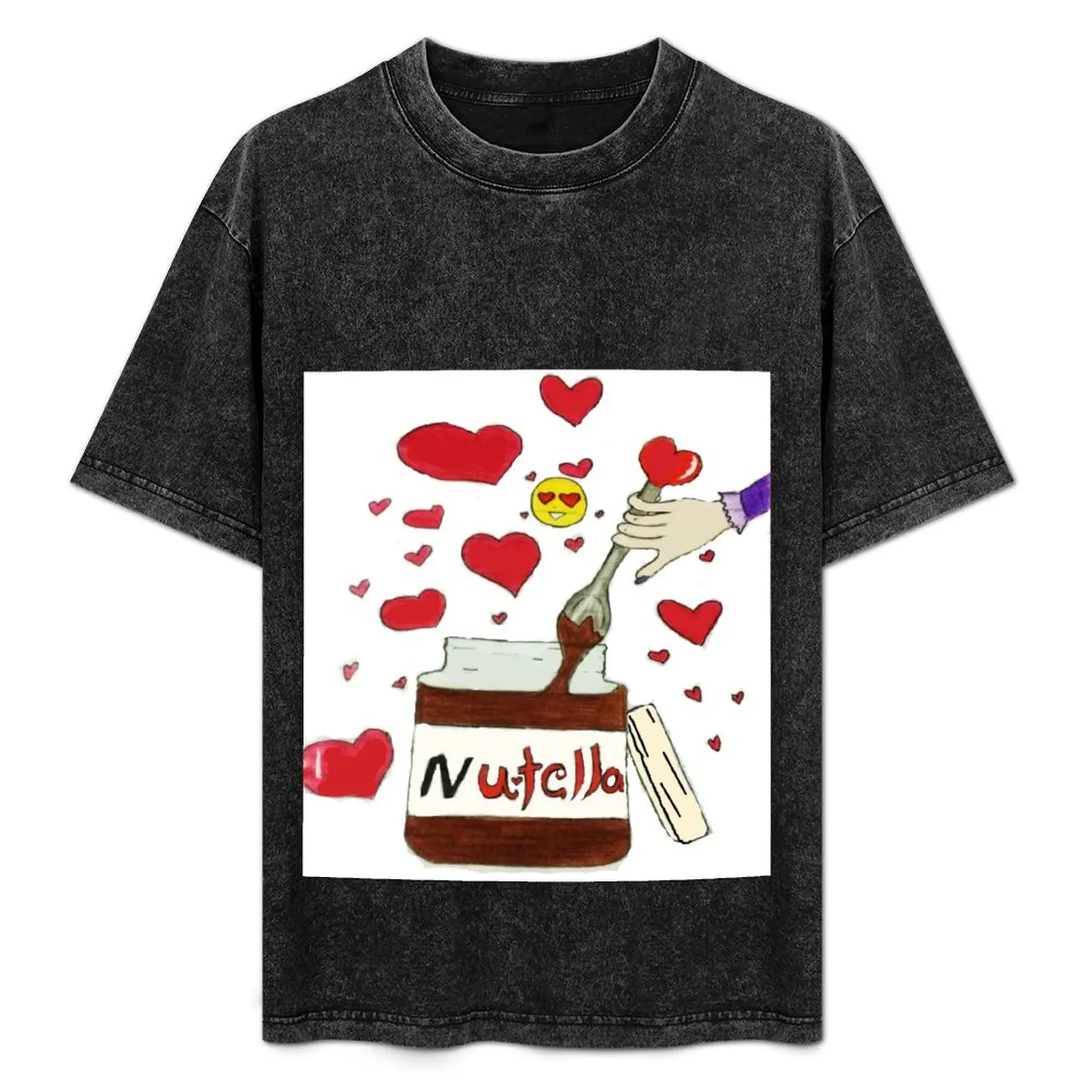 

nutella T-Shirt plus sizes vintage heavyweights big and tall t shirts for men