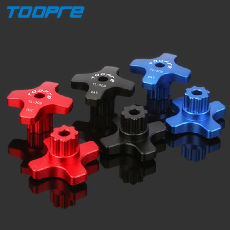 3 Colours Bicycle Crank Installation Tool Plum Blossom Crank Cover Disassembly Wrench For Hollow Bike Crank Remove Tools