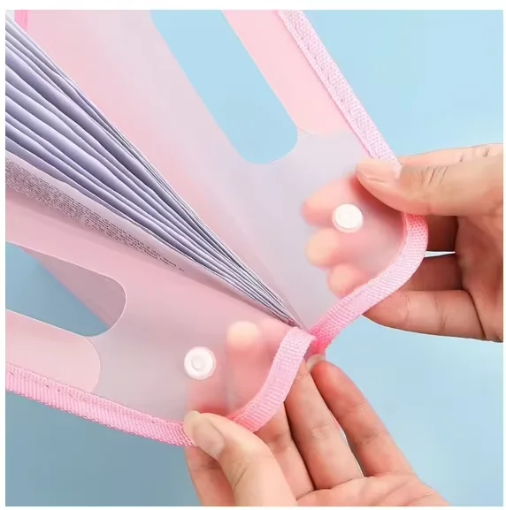 Sanfonada A4 Document Organizer Portable Handle Test Paper Organ Bag Large Capacity Waterproof Multi-Layer Bag