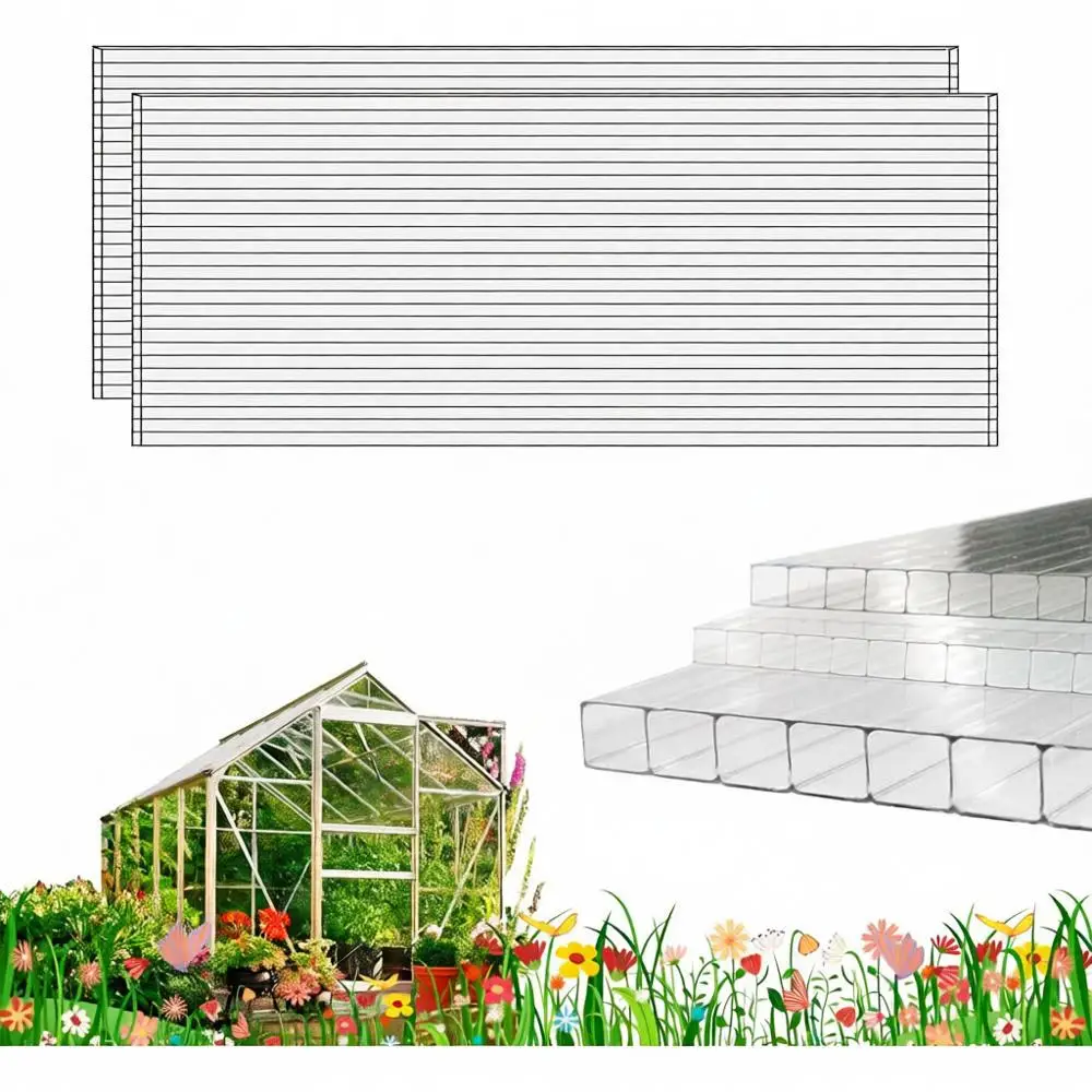 

Полимерные панели для теплиц, двухслойные, водонепроницаемые, УФ-защитные, ударопрочные листы