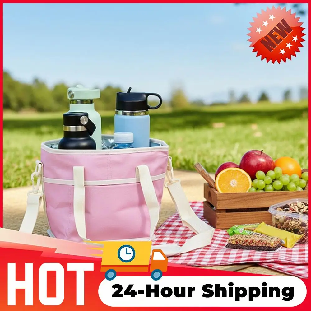 

4 Compartment Reusable Drink Carrier with Adjustable Strap Collapsible Beverage Bag for Hiking Walking Sports Outings Daily Use