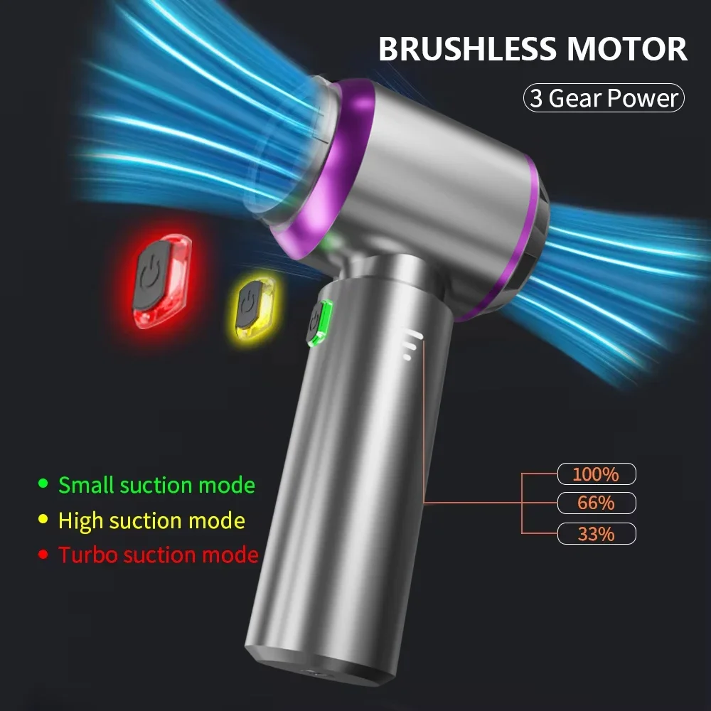 Powerful Car Vacuum Cleaner | Cordless Portable Car Cleaner | Powerful Air Duster Suitable for Home Appliances and Hair Dryers view 2