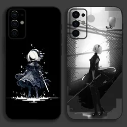 Anime N-NieR Automata 2B Phone Case For Samsung S24,S21,S22,S23,S30,Ultra,S20,Plus,Fe,Lite,Note,10,9,5G Black Soft Cover