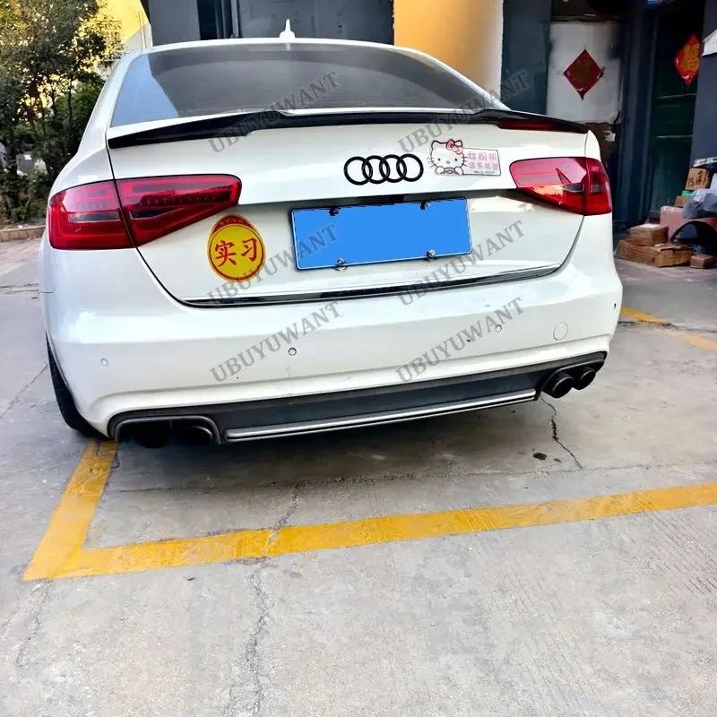 For Audi A4 B8.5 Standard Bumper/ S-Line Rear Bumper Diffuser Lip Spoiler Car Racing Apron Lip Body Kit 2013-2016 S4 Style