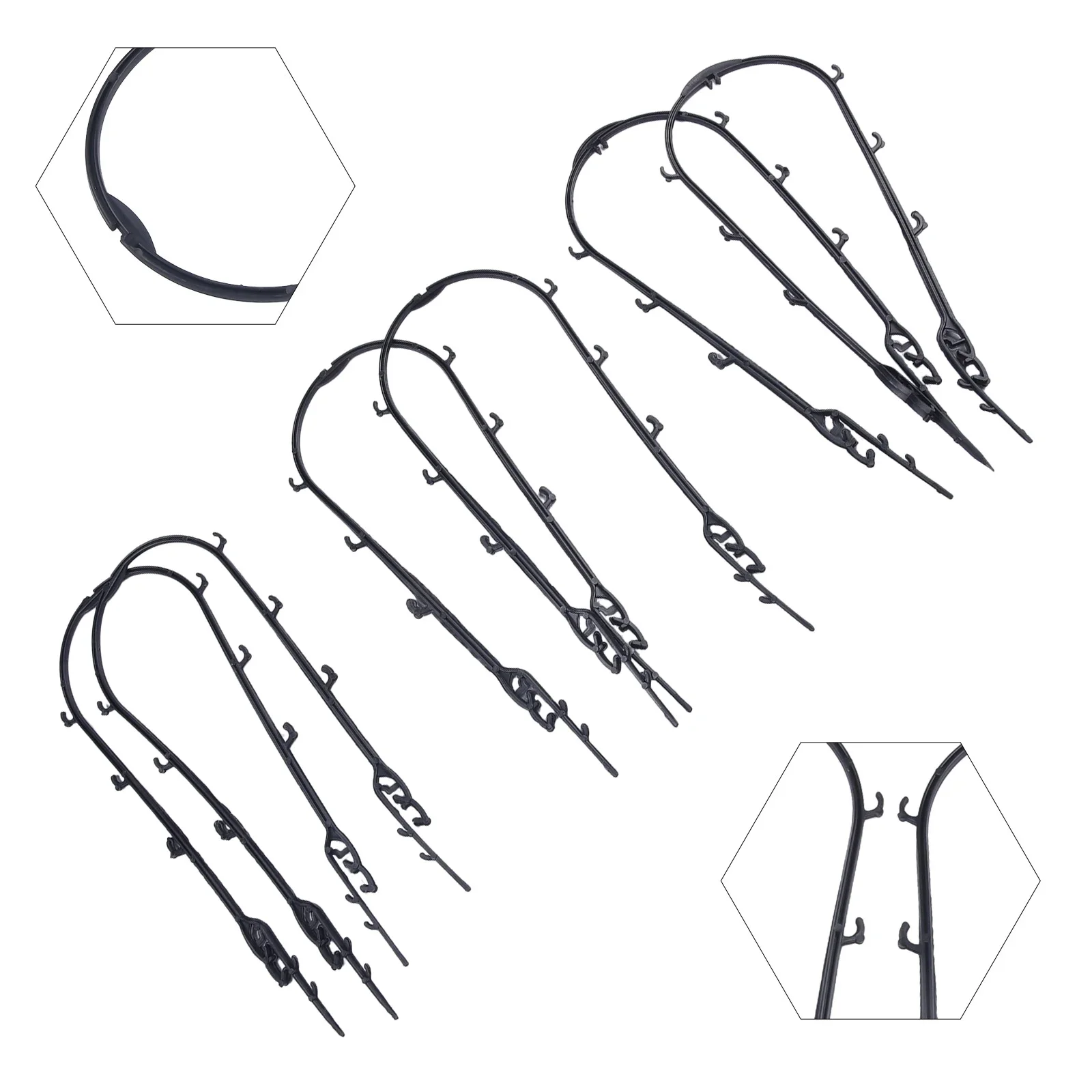 

Natural U-Hoops Easy To Install And Disassemble Plant Climbing Frames Bending At Will Black Simple And Practical