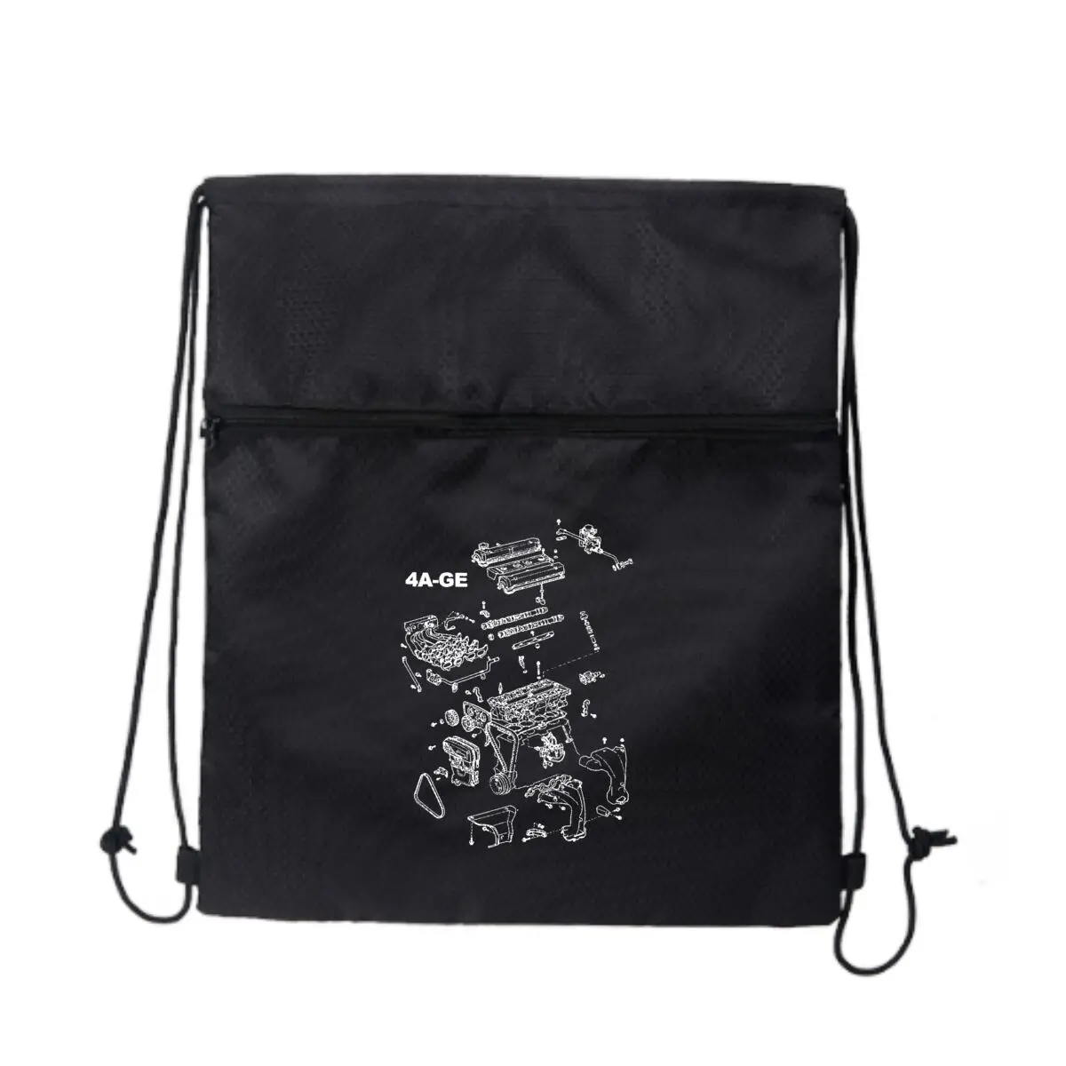 

4A — сумка на шнурке с несколькими карманами и графической схемой двигателя GE на молнии, сохраняйте свои вещи в организованности
