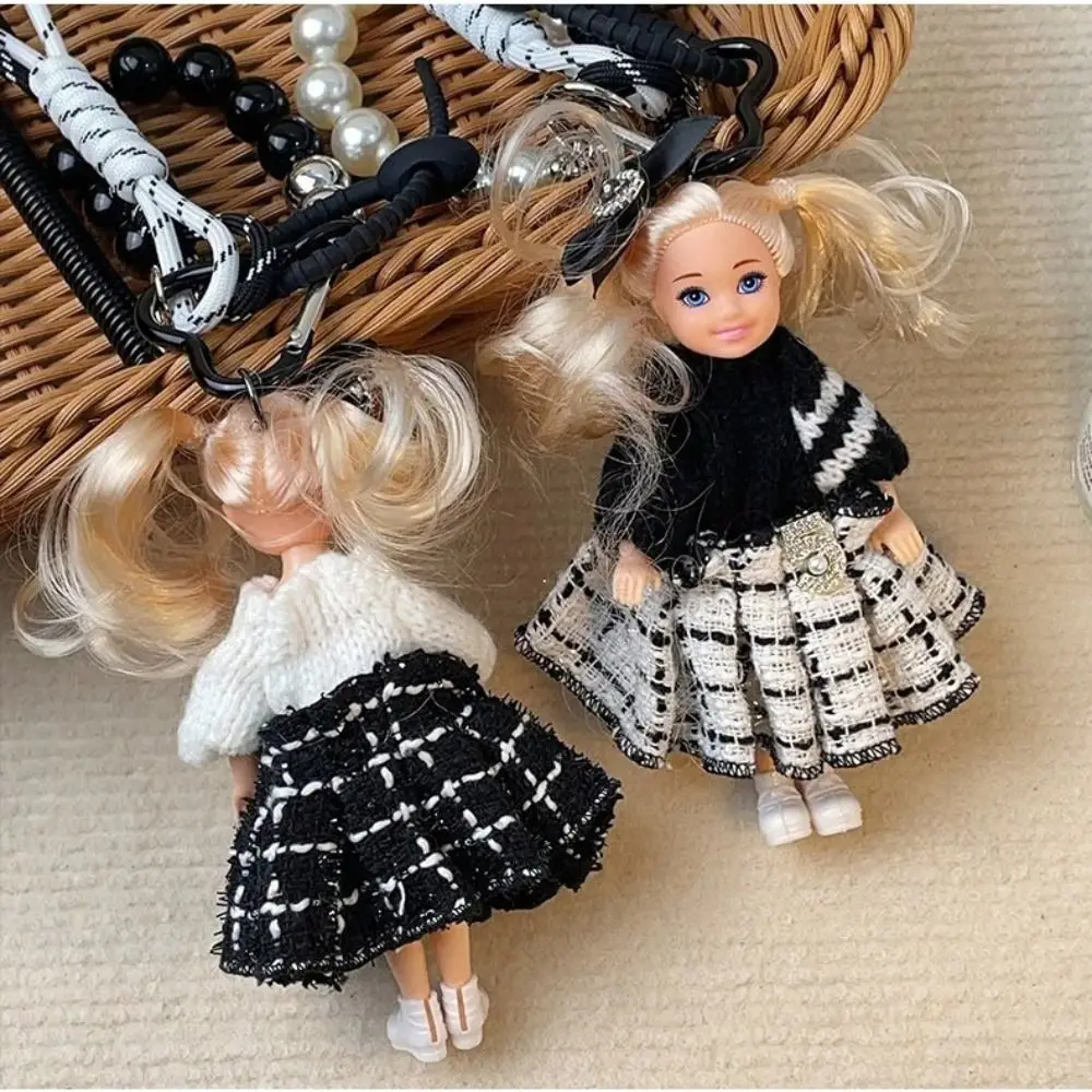 أزياء مزدوجة ذيل حصان المفاتيح الحلو Ins حقيبة قلادة لطيف فستان عبق دمية