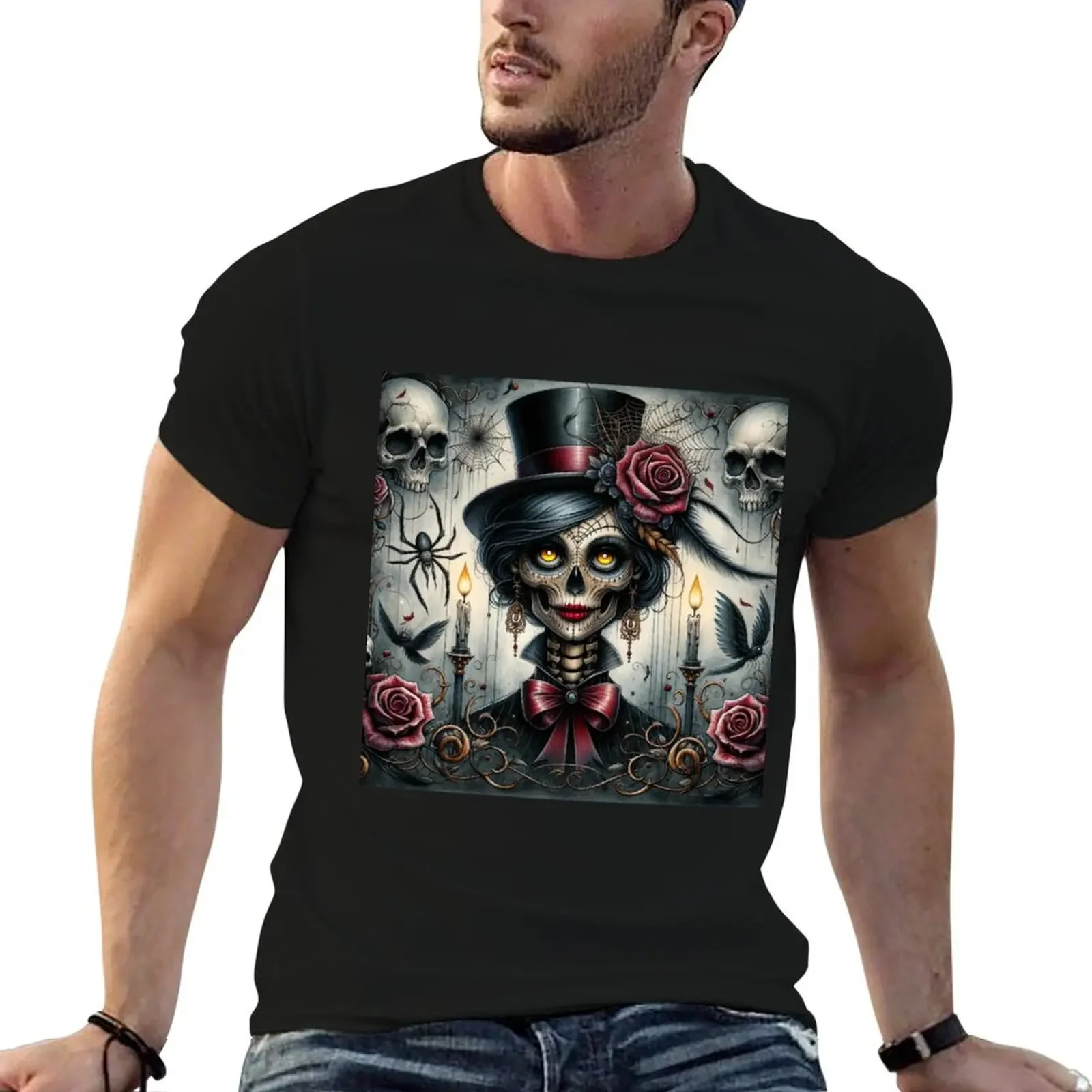 Abigail Gothic Doll Design T-Shirt quick-drying man clothes sweat shirts, men