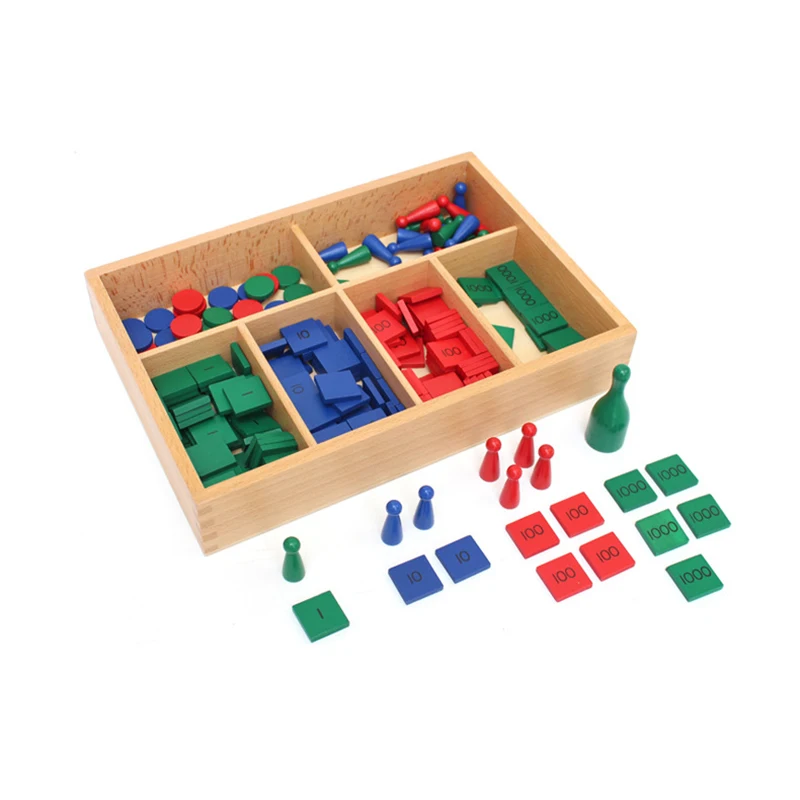 Novo profissional montessori carimbo de madeira material do jogo crianças contagem aprendizagem e matemática crianças brinquedo de madeira para crianças presente