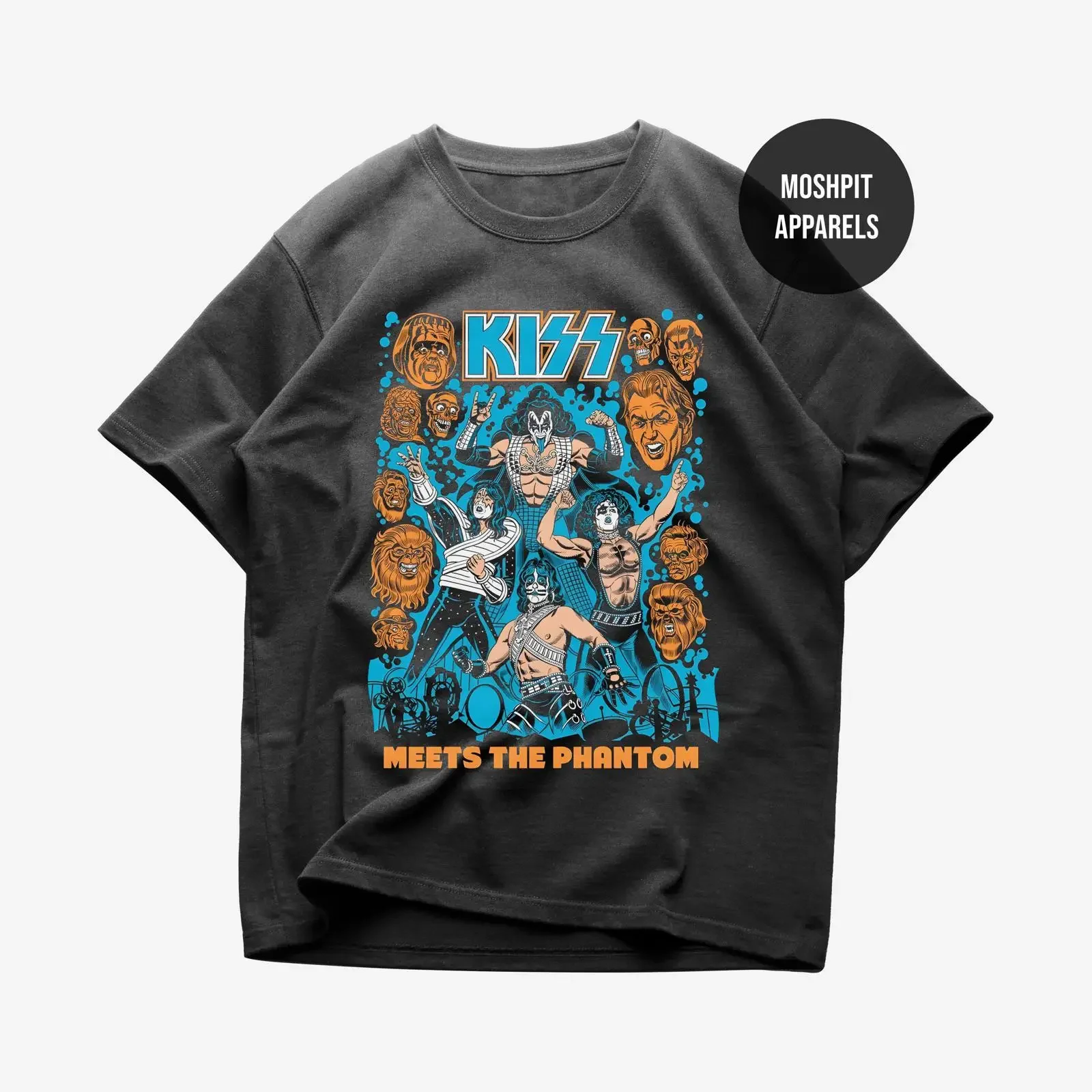 Camiseta KISS, Álbum Dynasty, Música Rock, Merchandising para Fans, Estilo Vintage, Lavada, Ligeramente Elástica, Gráfico, Cómoda, Informal, Transpirable
