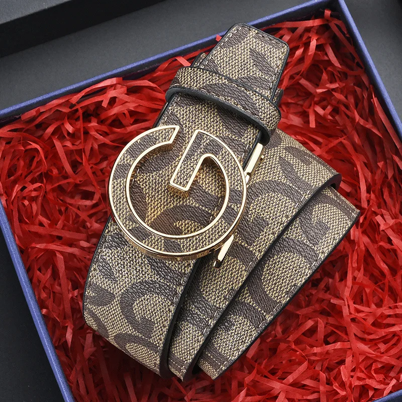 Cinture da uomo con cinturino da lavoro di alta qualità Cinture da uomo con fibbia automatica in metallo Cintura in pelle di marca da uomo Famosa cintura di lusso per jeans da donna