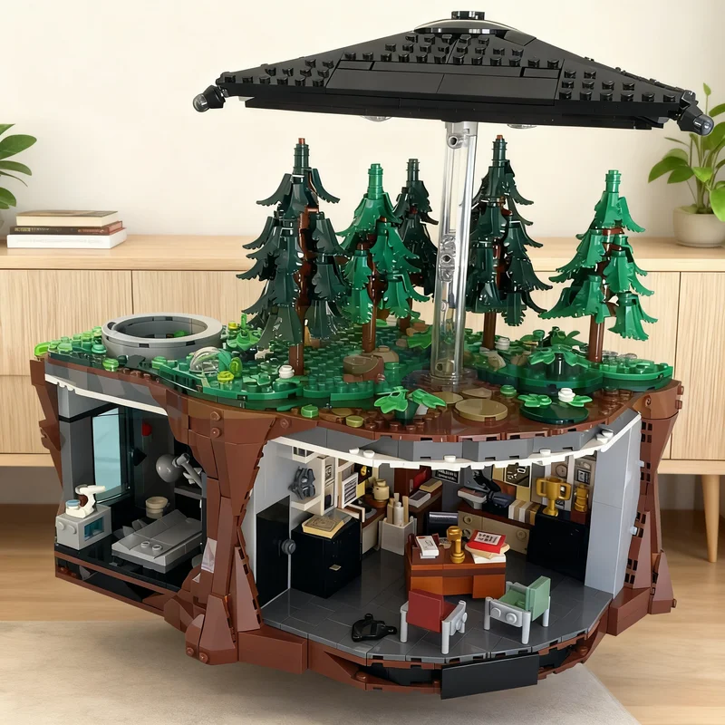 523pcs MOC Xfiles + Lab FREE Model Building Blocks Toy Architecture Christmas Gift Birthday Brick Craft Idea Collection Display