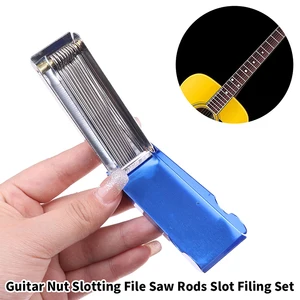 Guitar Nut Slotting File Saw Rods Slot Filing Set Portable DIY Guitar Repair Tools Steel Luthier Replacement Tools Accessories