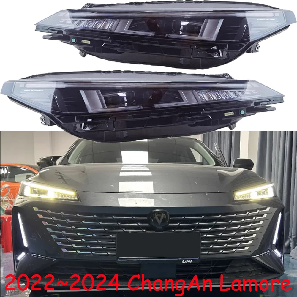 1pcs car accessories CHANG AN bupmer head light changan Lamore headlight LED 2022~2024y daytime light ChangAn Lamore fog lamp