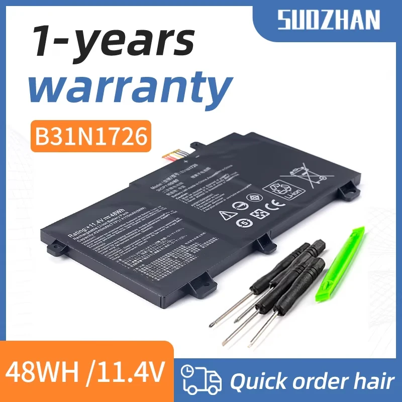 SUOZHAN nuova batteria per Laptop B31N1726 per Asus FX504GE FX505DY TUF504GD TUF505DY TUF554GE TUF565GD per giochi FX505