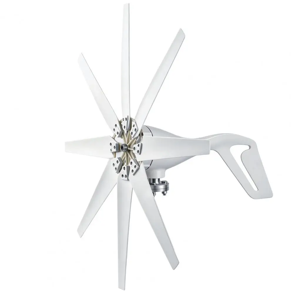 2000W Wind Turbine Generator Kit, 8-Blade Wind Power Generator, 24V Windmill Generator Kit for Solar Wind System Marine RV Home