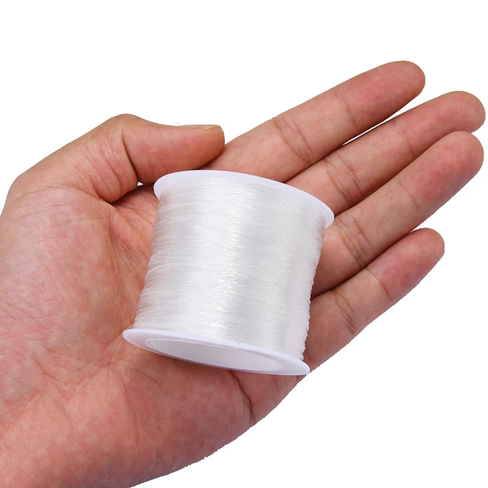 100m Starkes Elastisches Kristallschnur-Perlenband für DIY-Schmuckherstellung, Halsketten, Armbänder, Perlenfäden, Dehnbar, Dicke 0,5-1mm – Detail 5