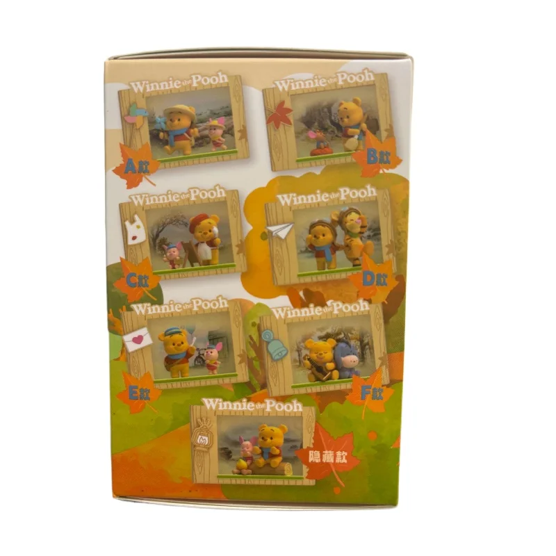 Disney Winnie The Pooh Autumn Outing Scene Series Figure Toy Cartoon Anime Pooh Bear Doll Decoration Ornament Kawaii Toys Gift