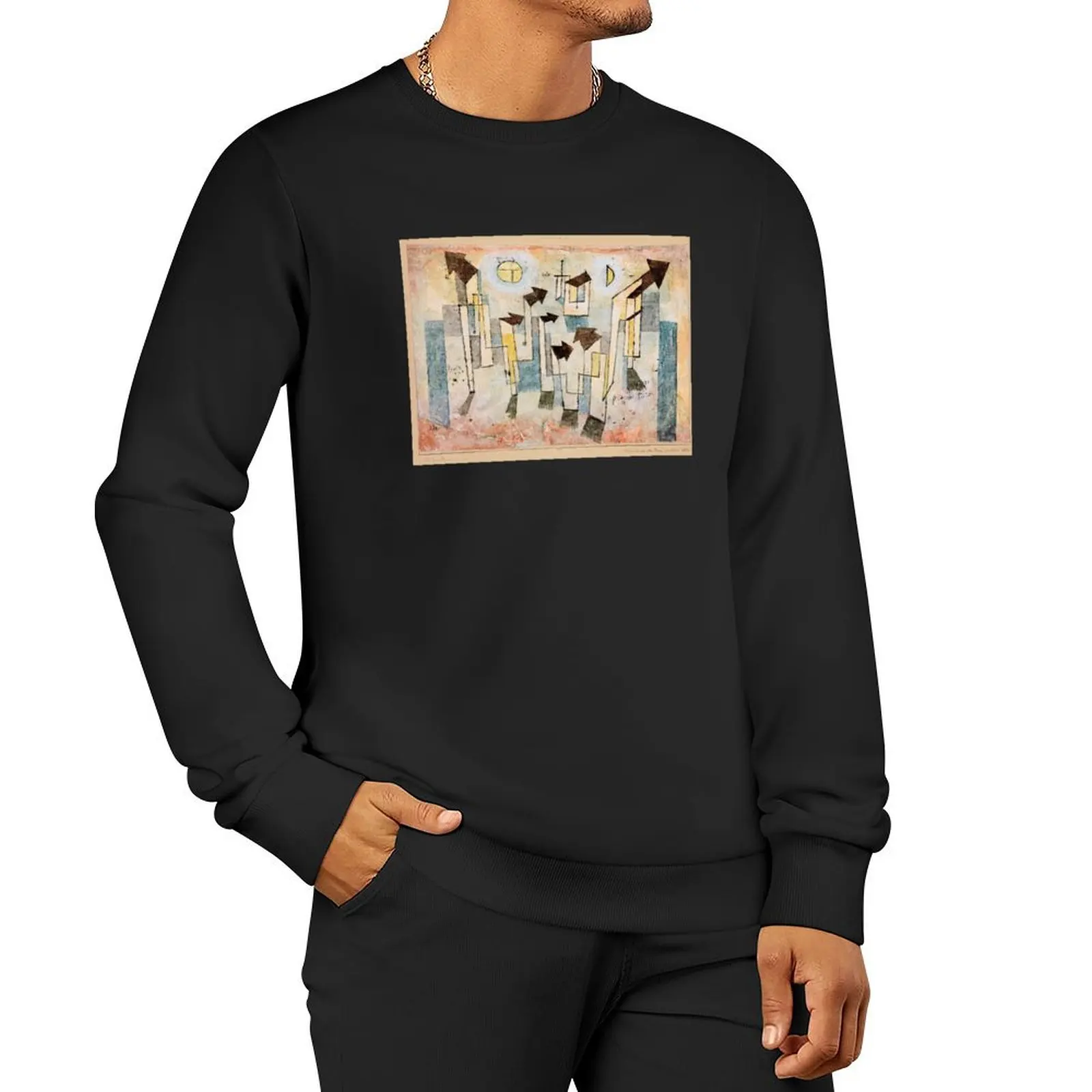 Paul Klee Mural from the Temple of Longing ( Abstract pattern· expressionism · cubism · surrealism ) Paul Klee Pullover Hoodie