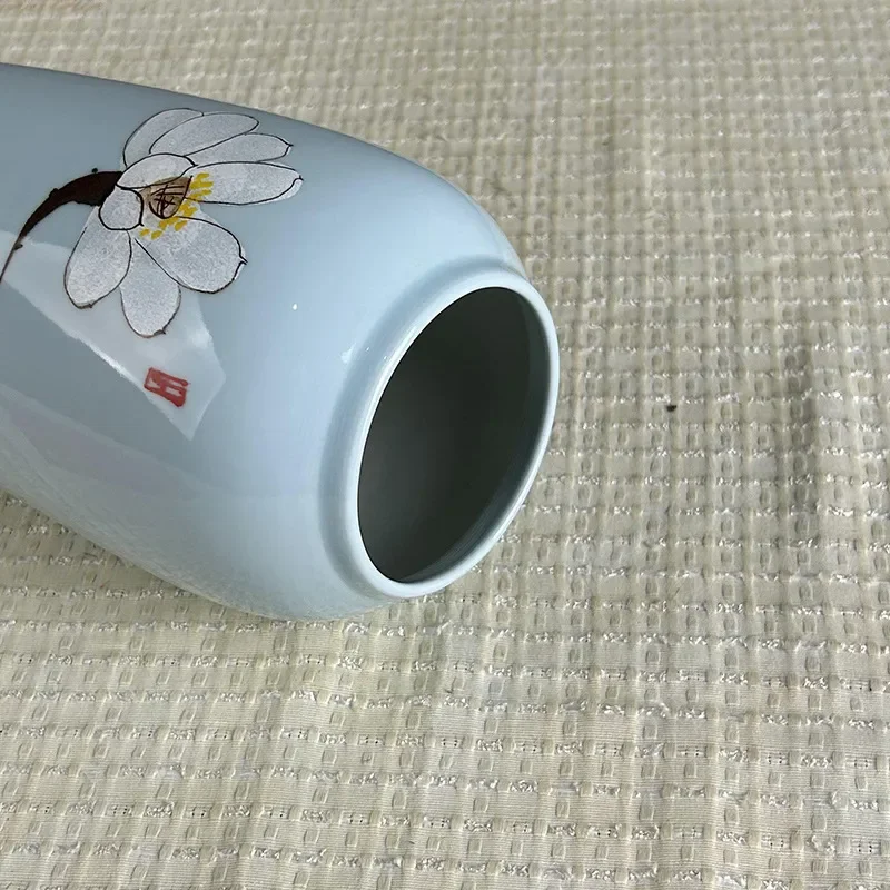 for Jingdezhen Ceramic Glaze Hand Painted Vase Ornament for Villa Living Room Dining Table Flower Arrangement Model Room