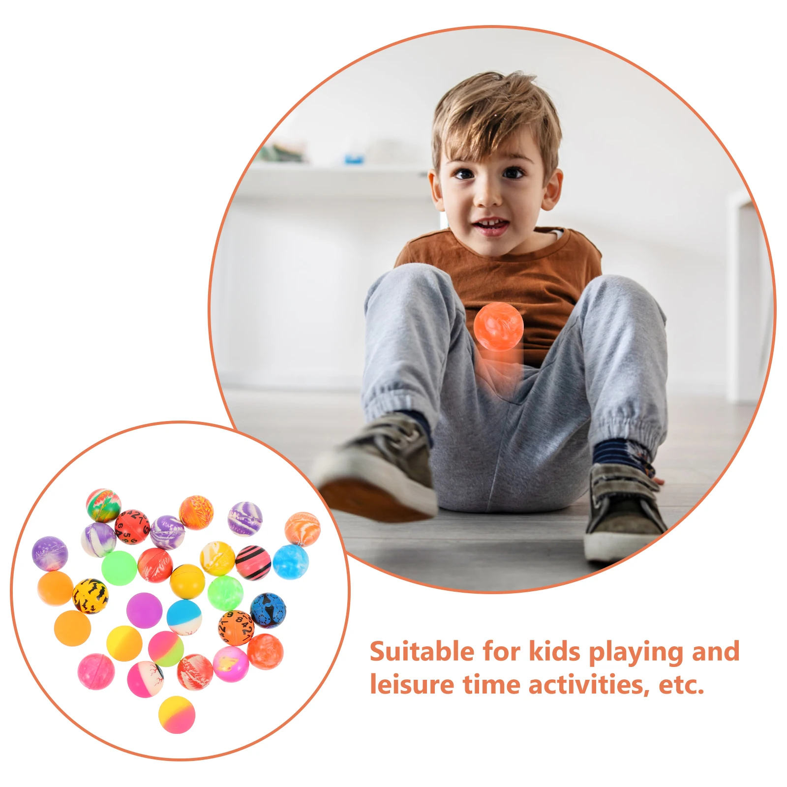 

30 Pcs Bouncy Kids Rubber Eco Friendly Jumping Toy for Children Outdoor Gift Creative Playing for Birthday