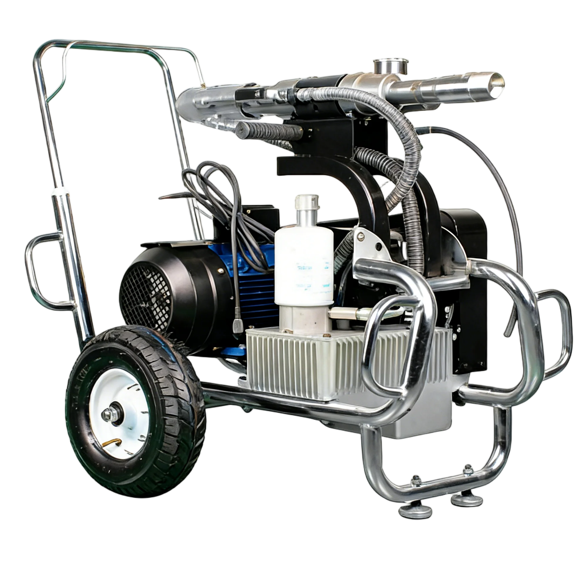 Airless Paint Sprayer High Pressure Sprayer with Cart & Long Hose – Professional Electric/Fuel Powered Wall Painting Machine