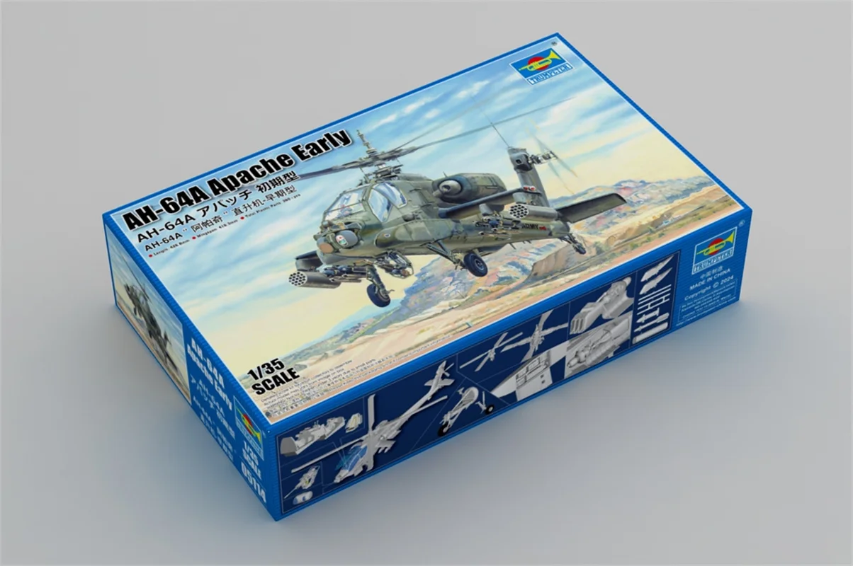 Trompetista-Early Military Plastic Assembly Model Kits, AH-64A, 05114, Escala 1:35