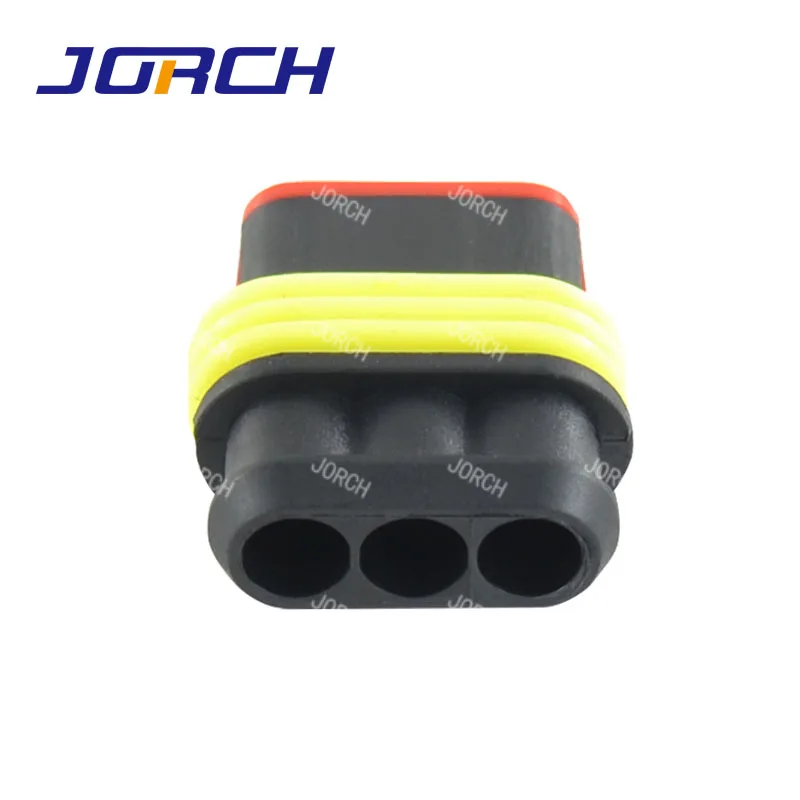 5sets 3 pin tyco amp auto waterproof wire harness female connector electrical cable plug 282087-1