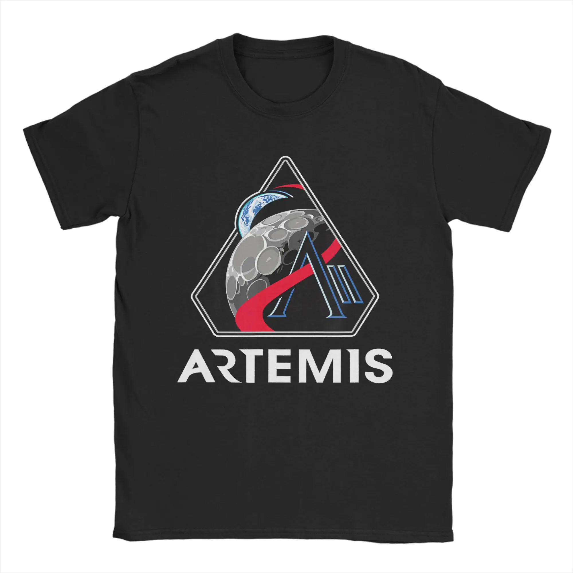 Artemis II Mission Patch Worm Logo T Shirt Summer  Y2K Fun T Shirts Cotton Hippie Tshirt For Men Print Tees