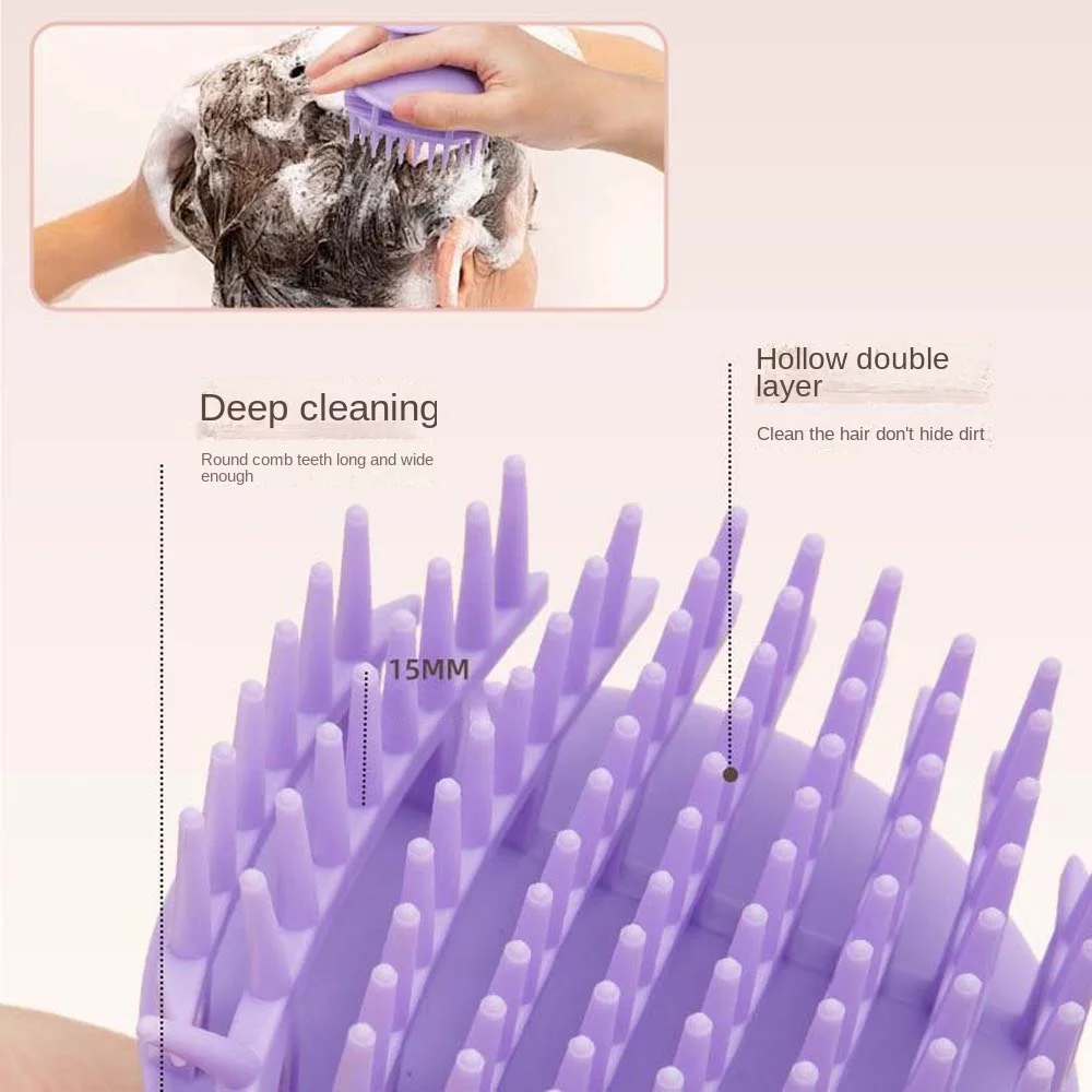 Hollowing Out Brush Head Shampoo Brush Body Brush Hair Care Tool Hair Washing Comb Bath SPA Wet and Dry Scalp Massage Brush