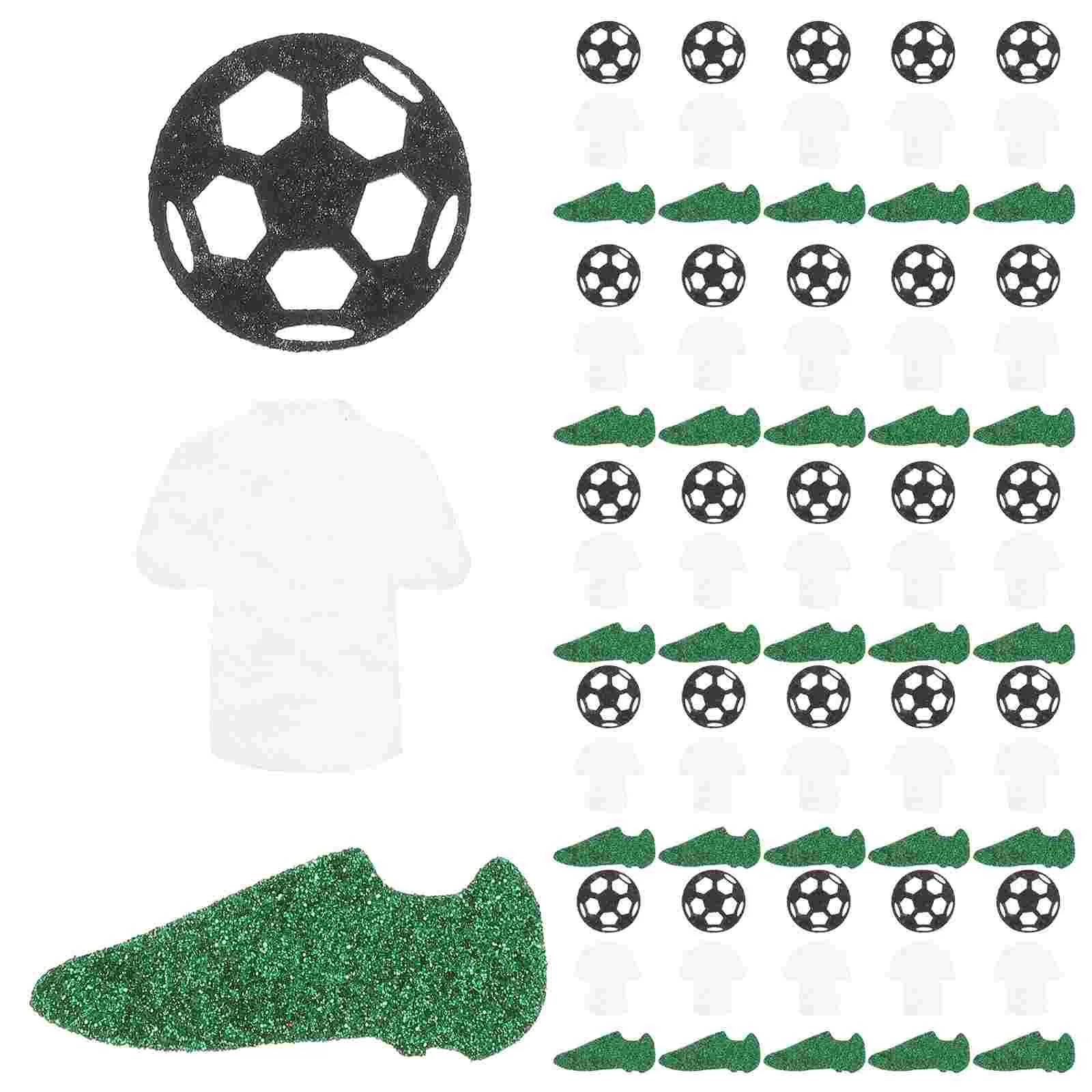 50 Pcs Bar Football Party Decor Decorations Sports Shoes Glitter Non-woven Glitters