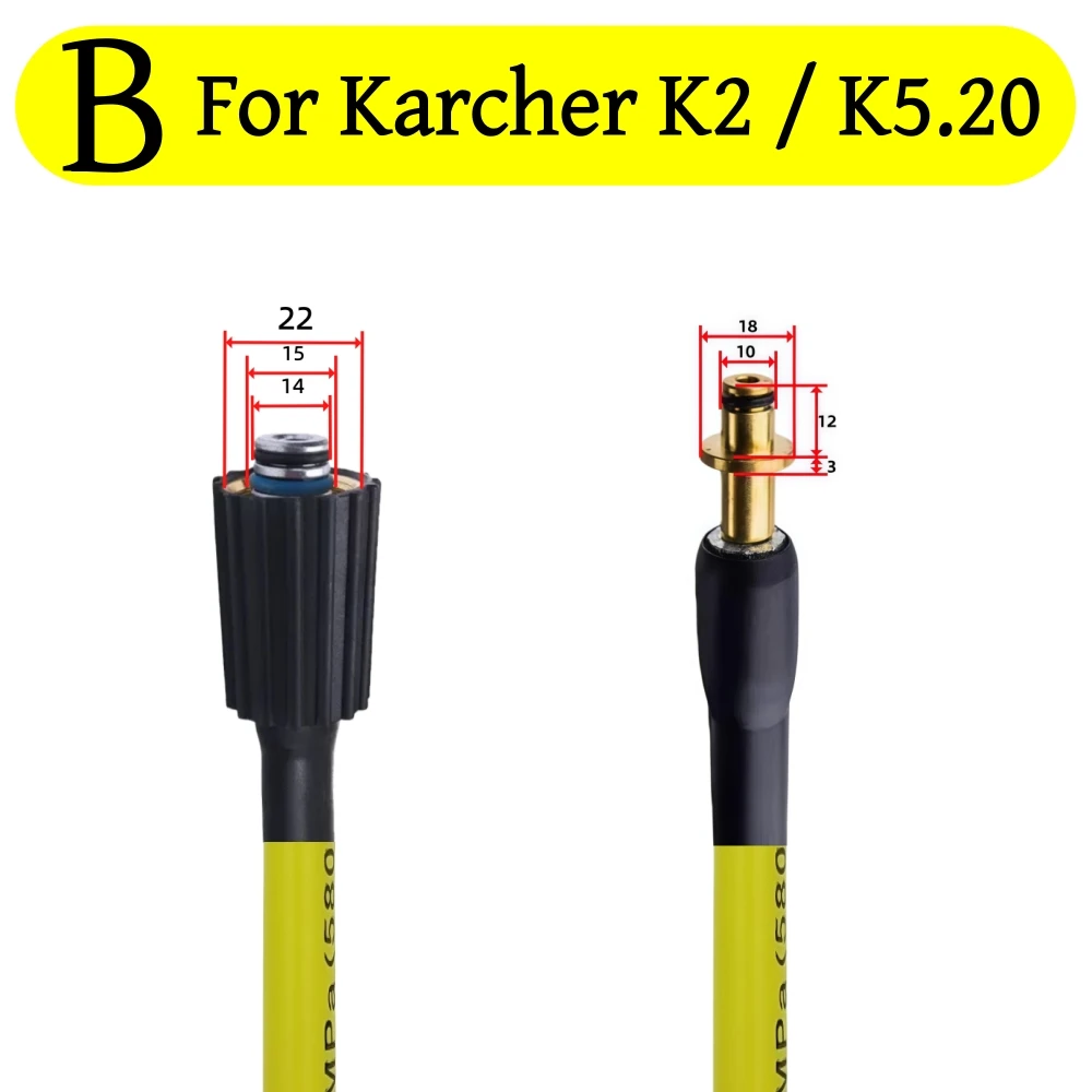5-20 Meter Hochdruckreinigungsschlauch 5800 psi Autowäscheschlauch Wasserwäscheverlängerungsschlauch für Karcher Lavor Bosch Patriot Nilfisk Huter Portland – Detail 9