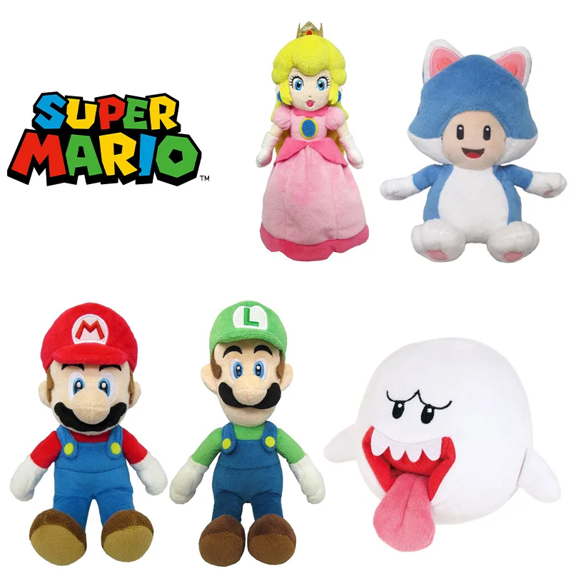 سوبر ماريو بروس القطيفة الكلاسيكية ماريو لويجي لطيف الكرتون دمية محشوة دمية ناعمة هدية عيد الميلاد دمية أصلية للنساء طفل #1