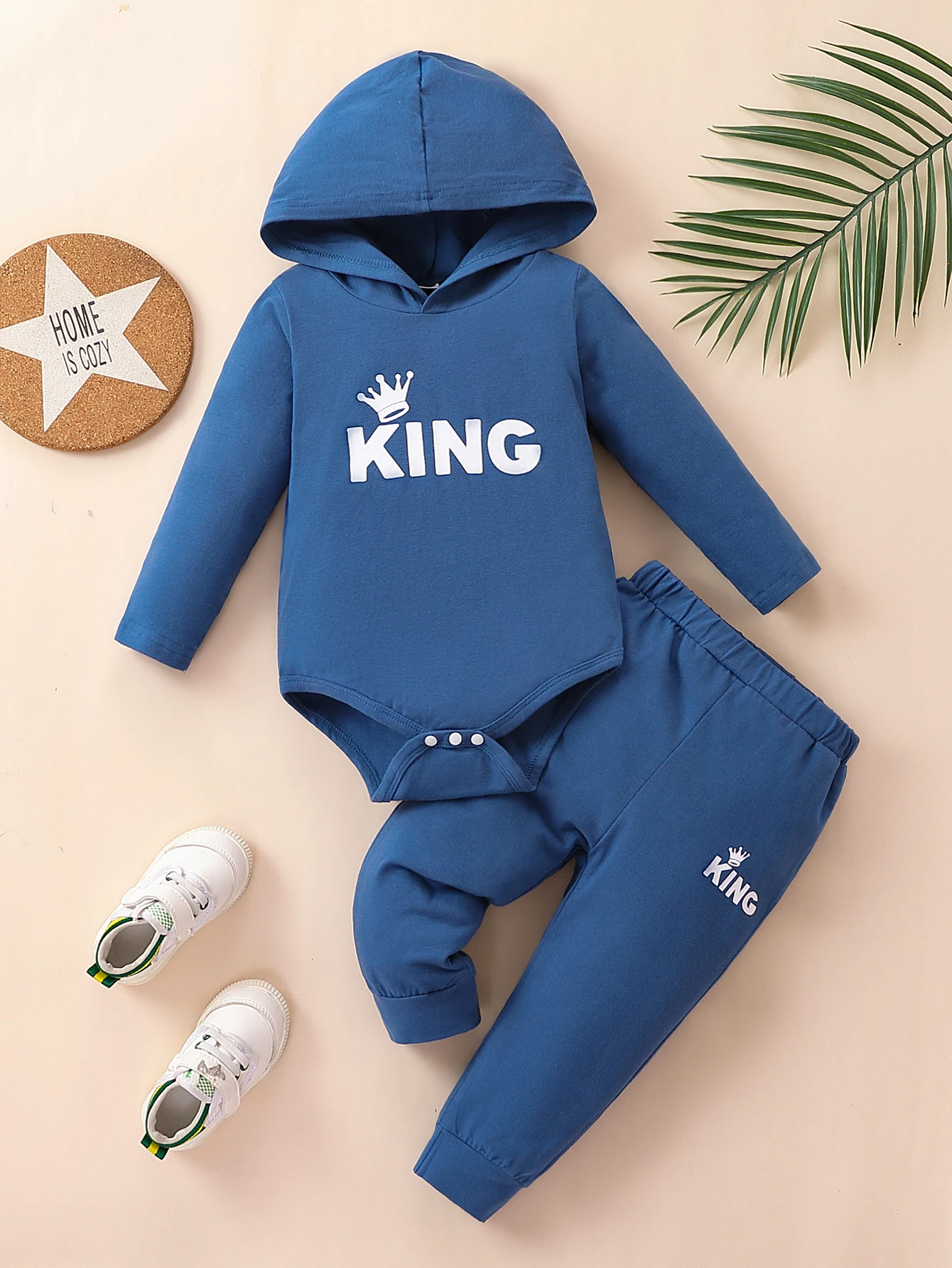 

Kids Hoodie And Pants Set Casual Cool Style Comfortable Daily Wear Features Hooded Top with Drawstring Elastic Waist Trousers