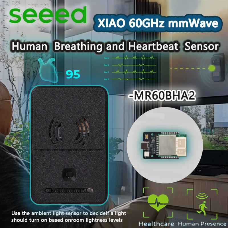 

Seeed 60GHz mmWave Sensor MR60BHA2, Breathing Heartbeat Detection Sensor, Powered by XIAO ESP32C6, ESPhome, Home Assistant
