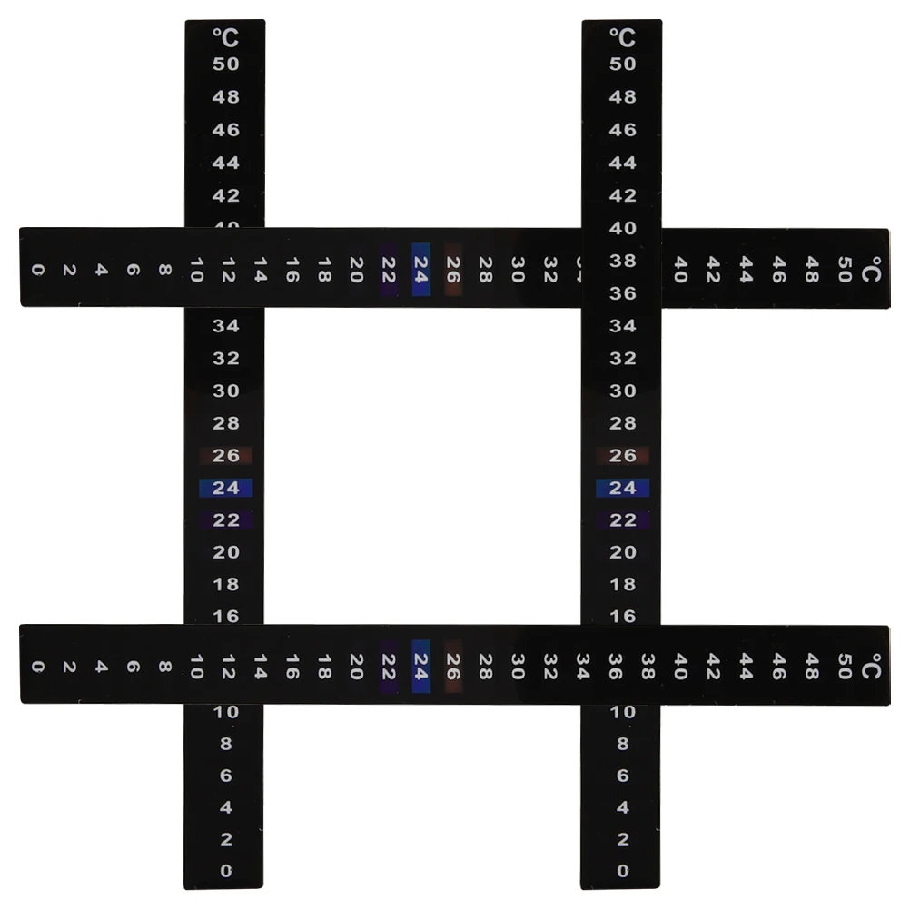 

4 Pcs Fermentation Tank Temperature Measuring Sheet Brewing Supplies Adhesive Strip Fermenter Aquarium Gauge Black Sticker Mason